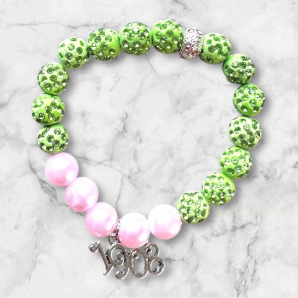 AKA 1908 Bracelet (Pink & Green)